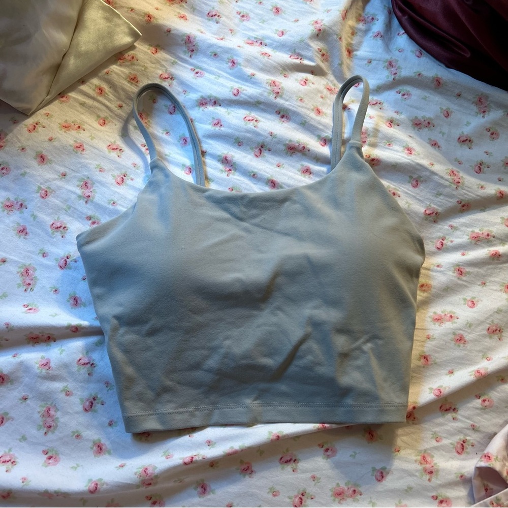 light gray active tank top